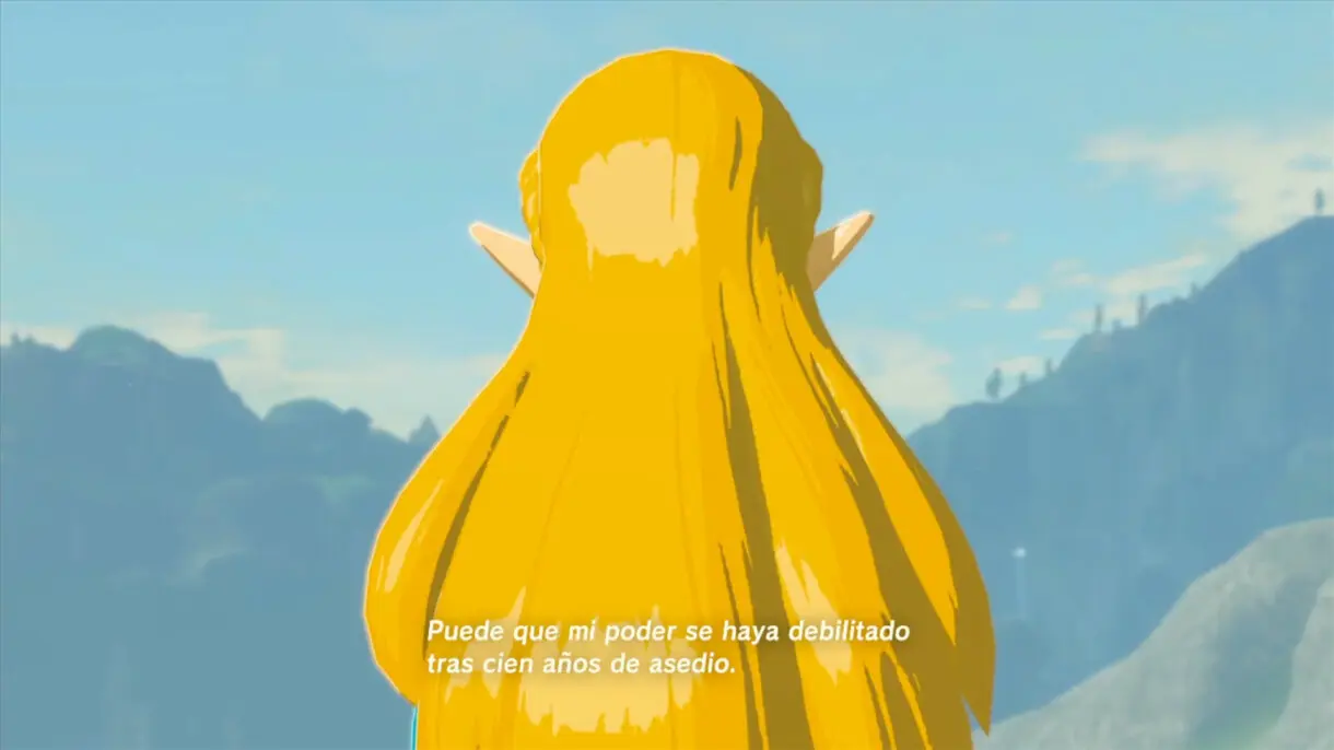 zelda explica que puede que sus poderes se hayan debilitado