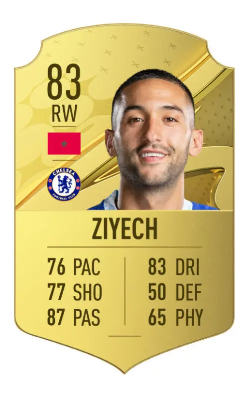 Carta oro Ziyech FIFA 23 Ultimate Team