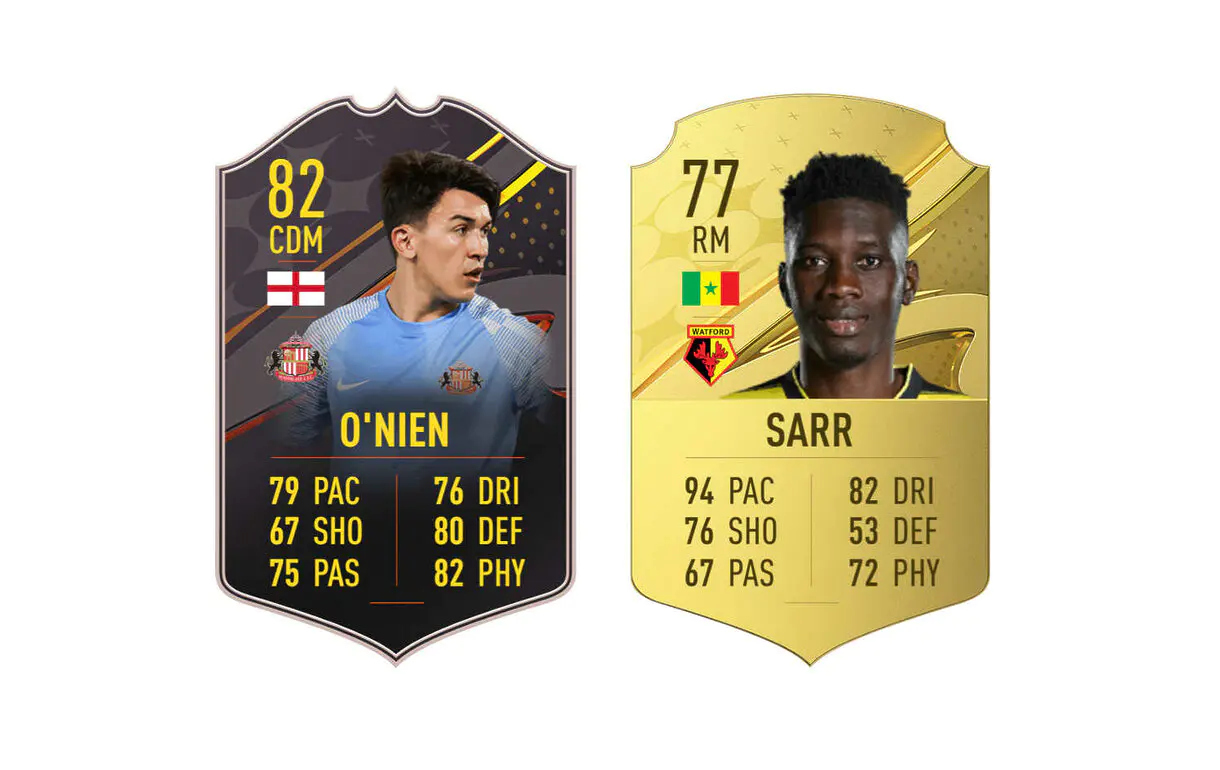 Cartas O´Nien Trasfondo y Sarr oro (EFL Championship) FIFA 23 Ultimate Team