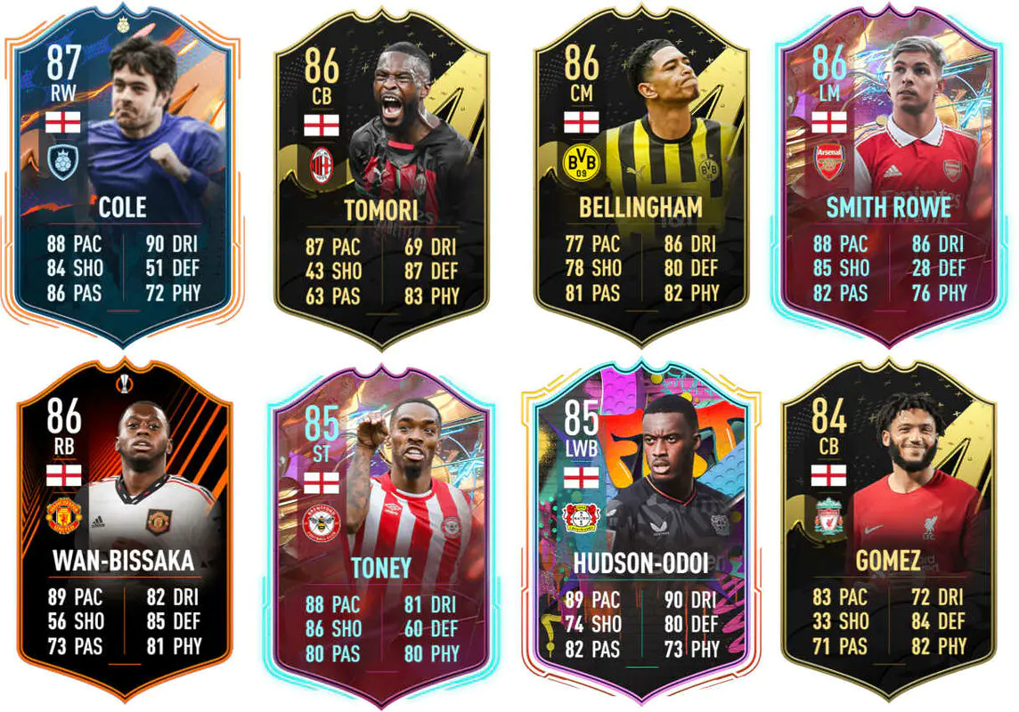 Ejemplos versiones especiales útiles Inglaterra FIFA 23 Ultimate Team