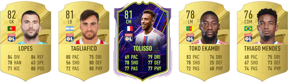 Cartas más decentes del Lyon FIFA 23 Ultimate Team