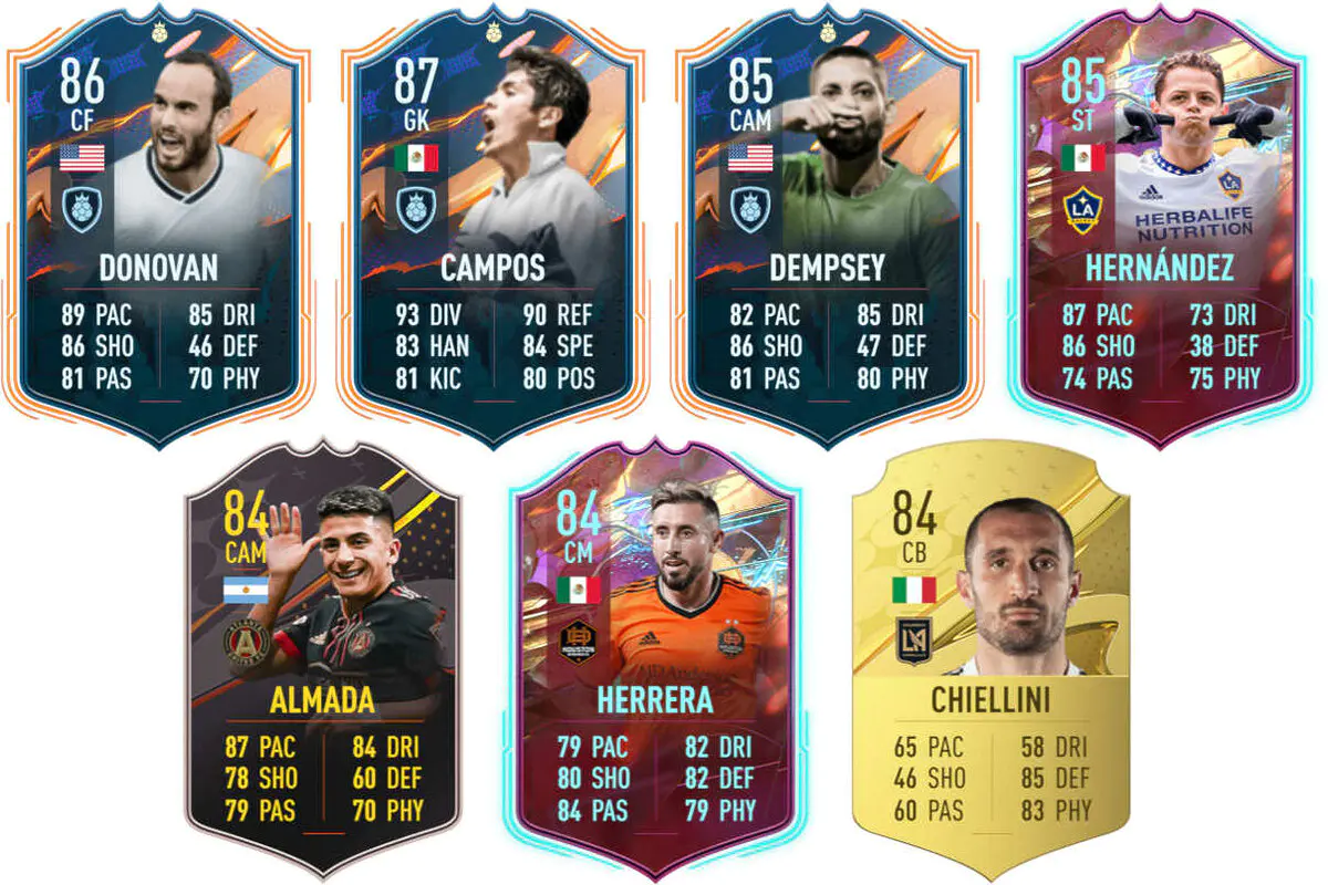 Cartas útiles MLS junto a Chiellini FIFA 23 Ultimate Team