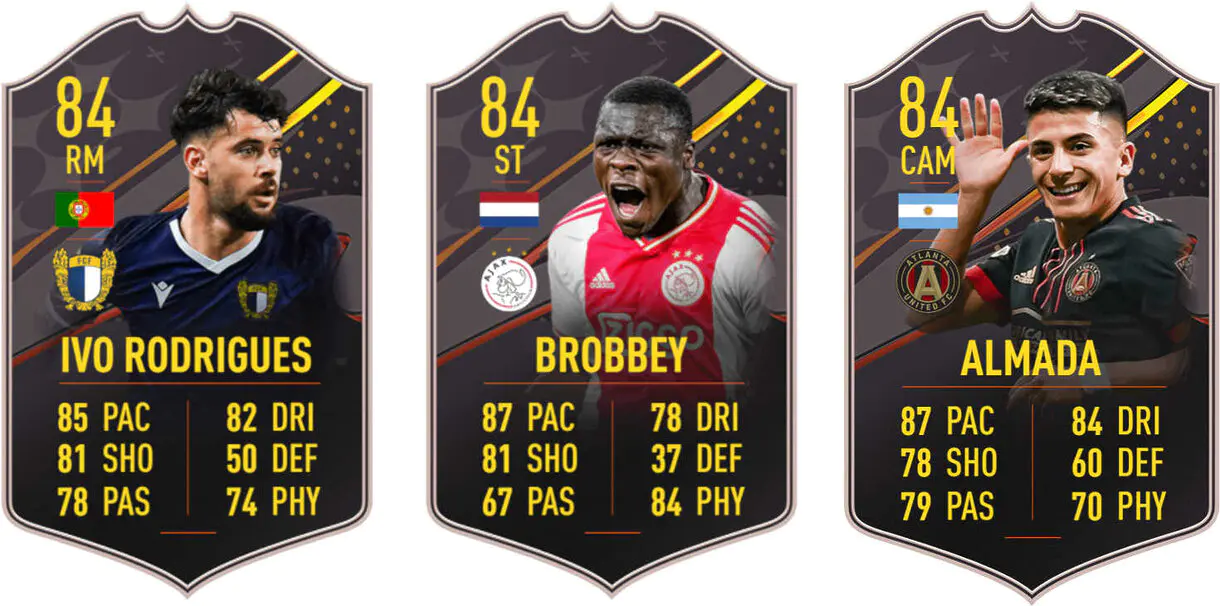 Cartas Trasfondo Ivo Rodrigues, Brobbey y Almada FIFA 23 Ultimate Team