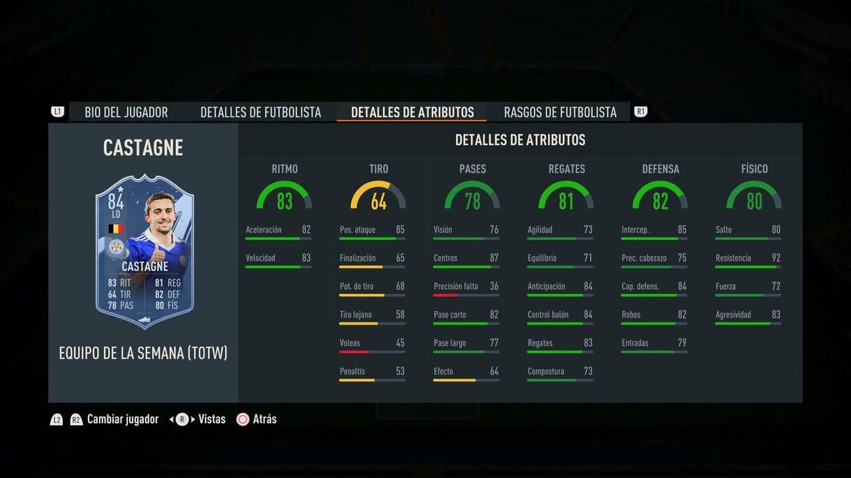 Stats in game Castagne IF FIFA 23 Ultimate Team