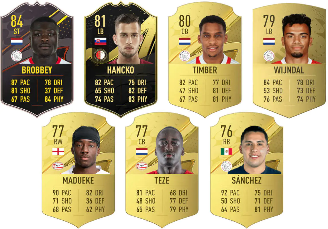 Ejemplo cartas útiles Eredivisie FIFA 23 Ultimate Team