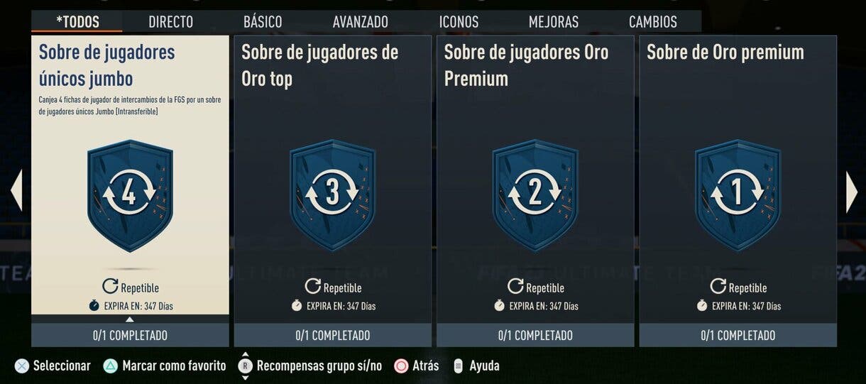 Todos los SBC´s de FGS desde el menú FIFA 23 Ultimate Team