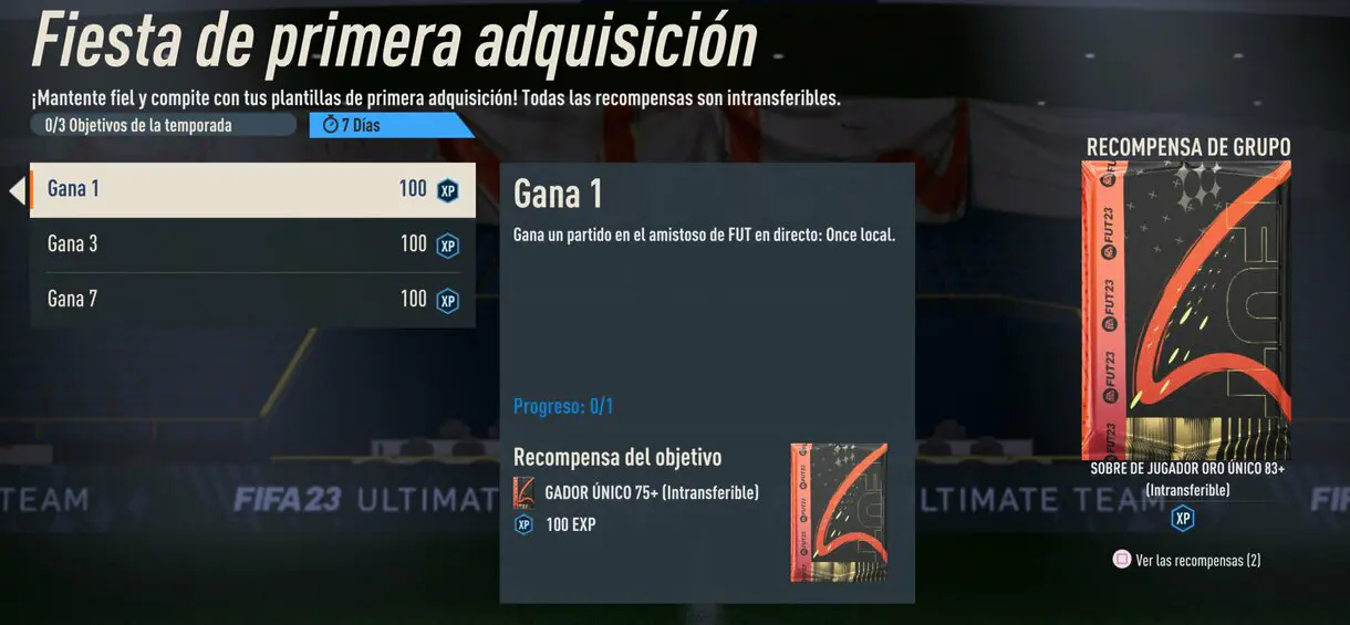 Objetivos Fiesta de primera adquisición FIFA 23 Ultimate Team