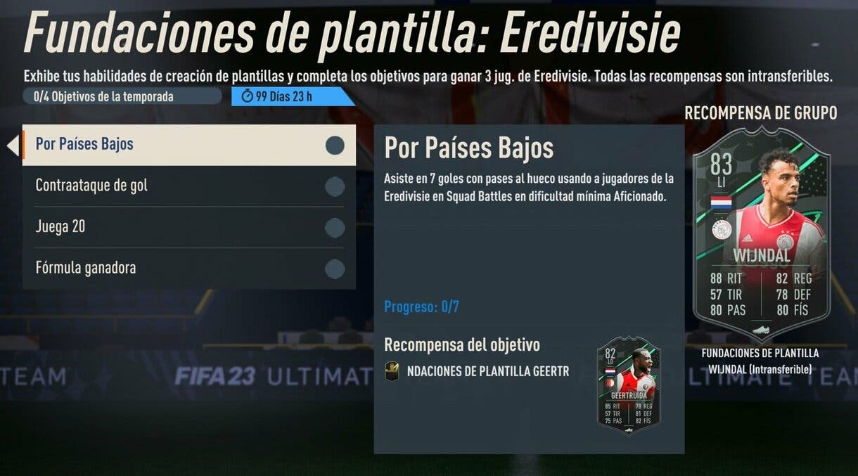 Hitos Fundaciones de plantilla: Eredivisie FIFA 23 Ultimate Team