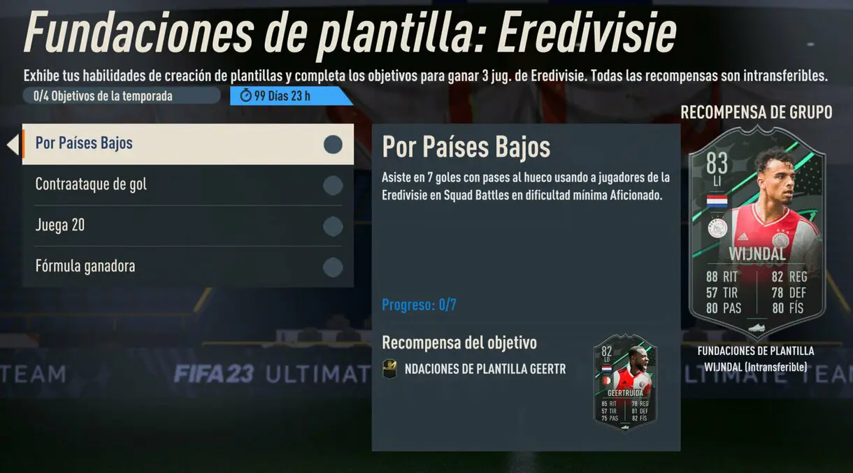 Hitos Fundaciones de plantilla: Eredivisie FIFA 23 Ultimate Team