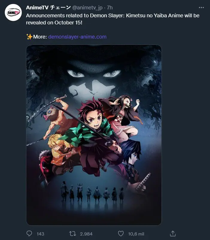 kimetsu no yaiba tuit