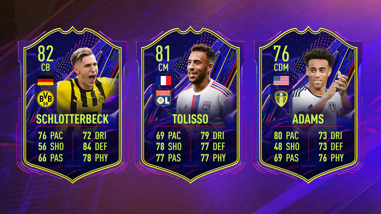 Cartas OTW Schlotterbeck, Tolisso y Adams FIFA 23 Ultimate Team