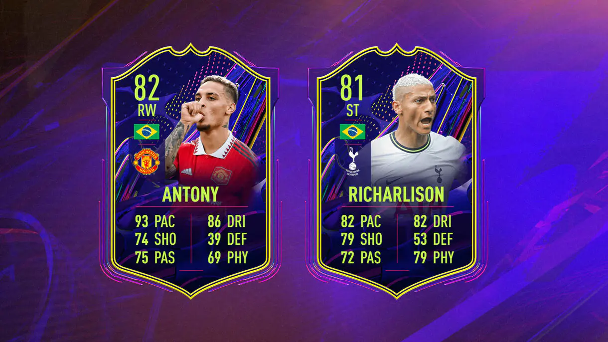 Cartas OTW Antony y Richarlison FIFA 23 Ultimate Team