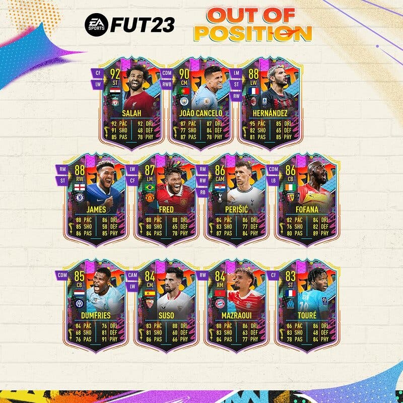 Cartas del equipo Out of Position FIFA 23 Ultimate Team