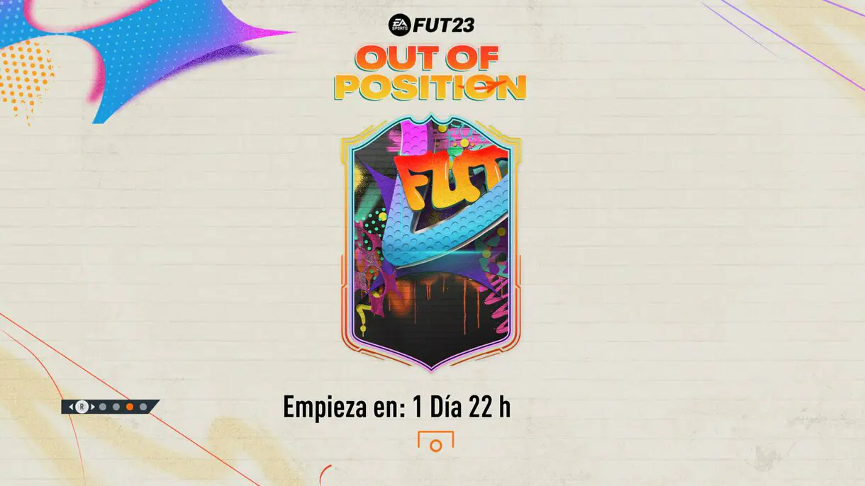 Pantalla de carga FIFA 23 Ultimate Team mostrando la carta de Out of Position