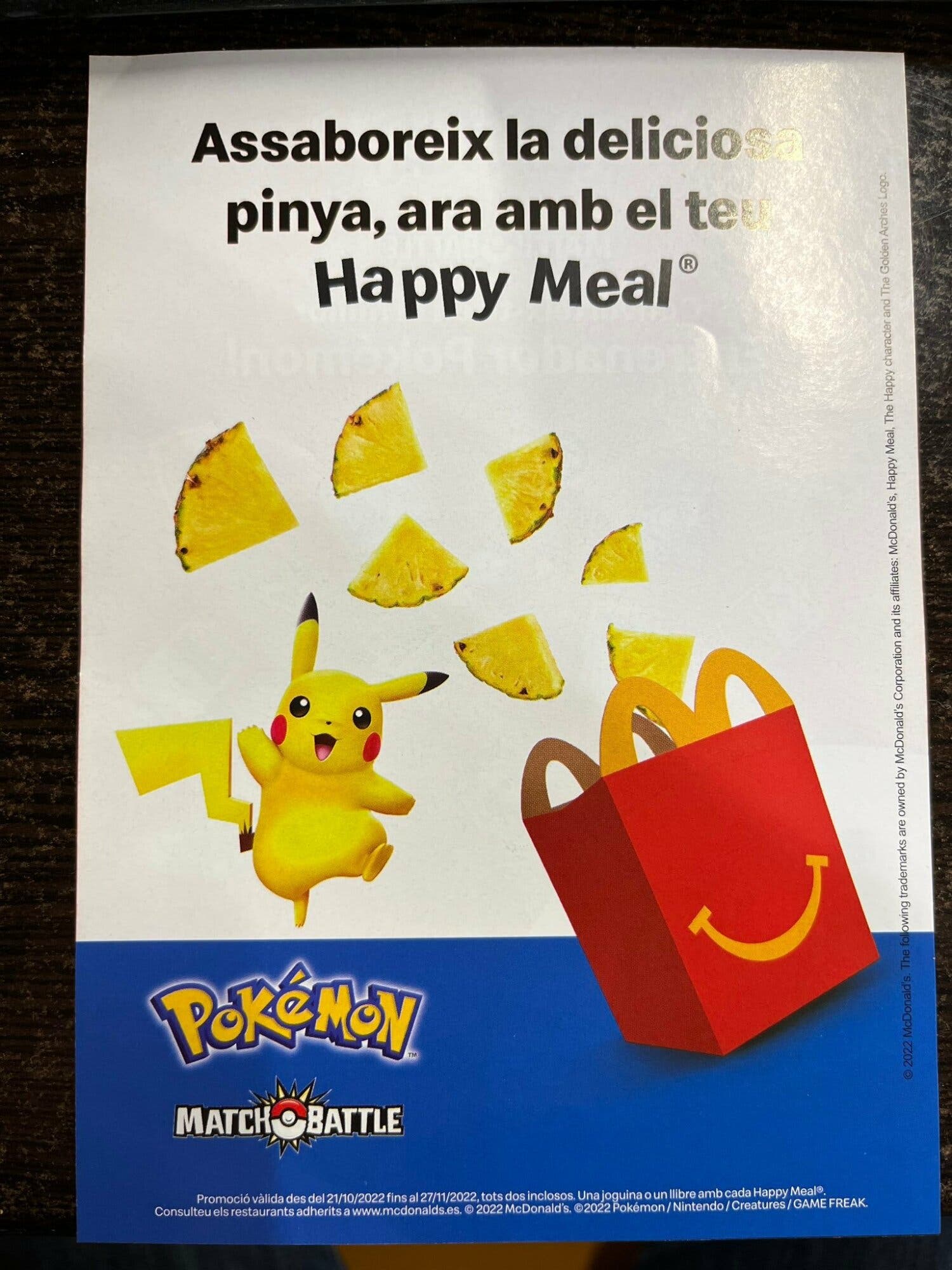 Pokémon y los restaurantes McDonald's darán comienzo a una nueva promoción  en España
