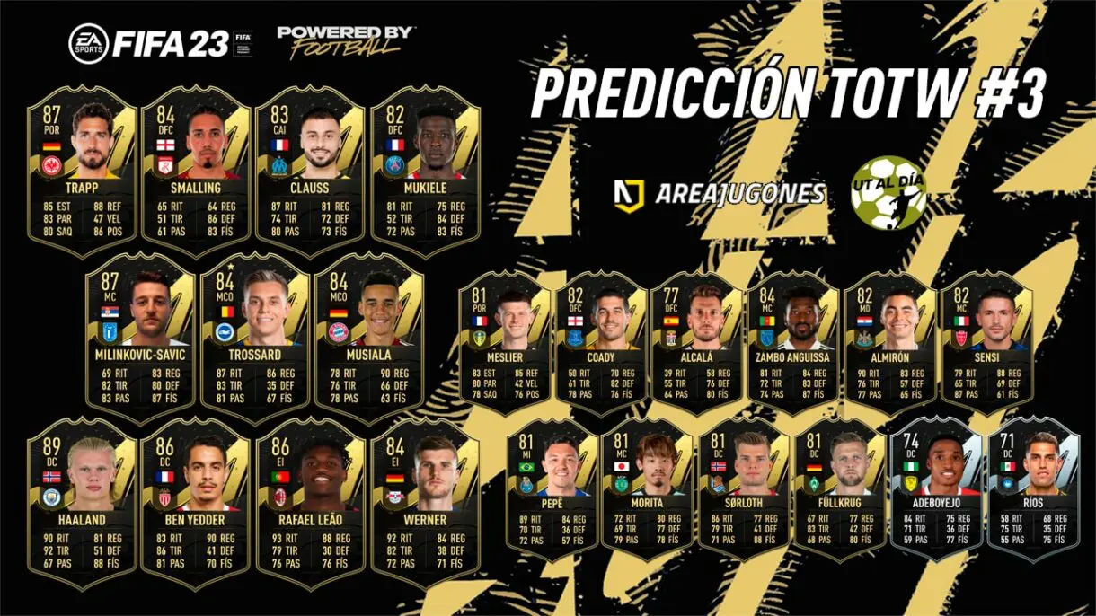 FIFA 23 Ultimate Team Predicción Equipo de la Semana TOTW 3