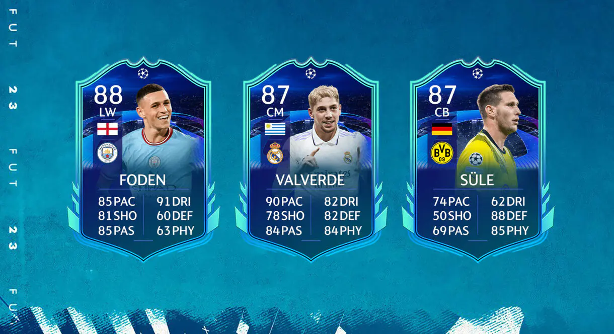 Cartas RTTK Foden, Fede Valverde y Süle FIFA 23 Ultimate Team