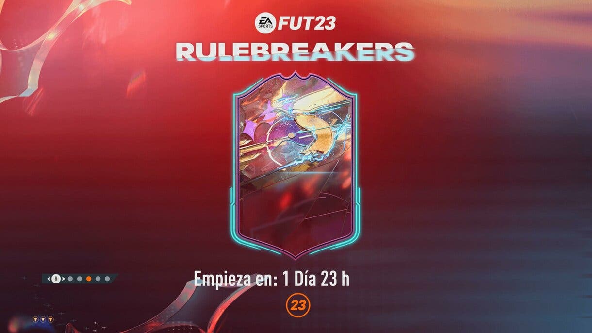 Pantalla de carga confirmando el evento Rulebreakers FIFA 23 Ultimate Team