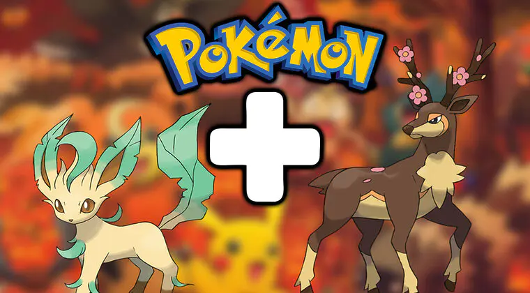 Imagen de Fan combina los Pokémon Leafeon y Sawsbuck, quedándole un resultado de lo más adorable