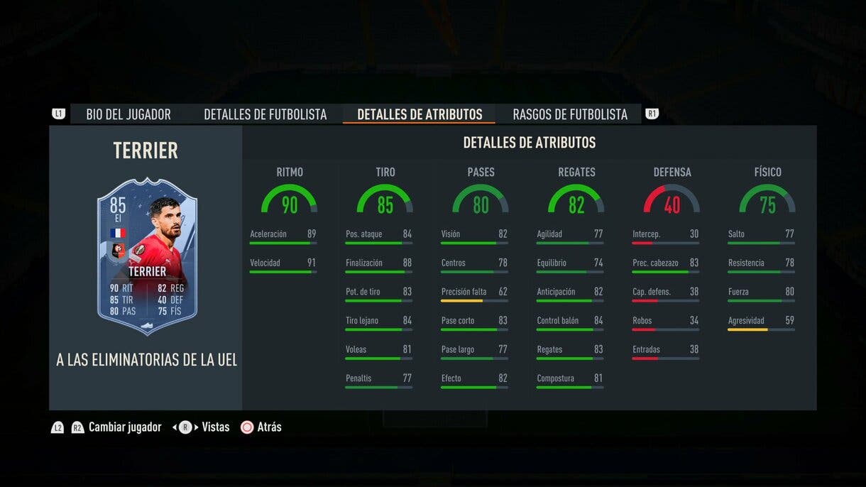 Stats in game Terrier RTTK FIFA 23 Ultimate Team