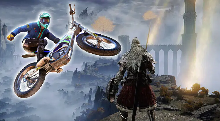 Imagen de Imaginan el DLC de Elden Ring como si fuese... ¿un minijuego de carreras de motos?