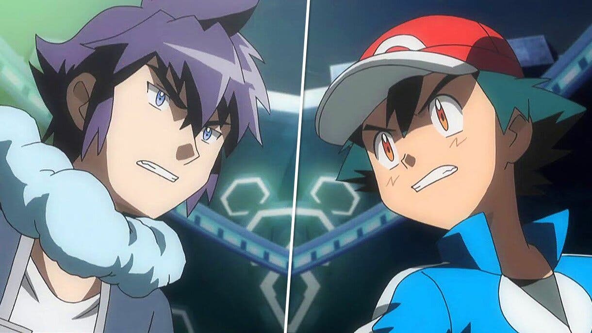 Ash y Alain anime Pokemon