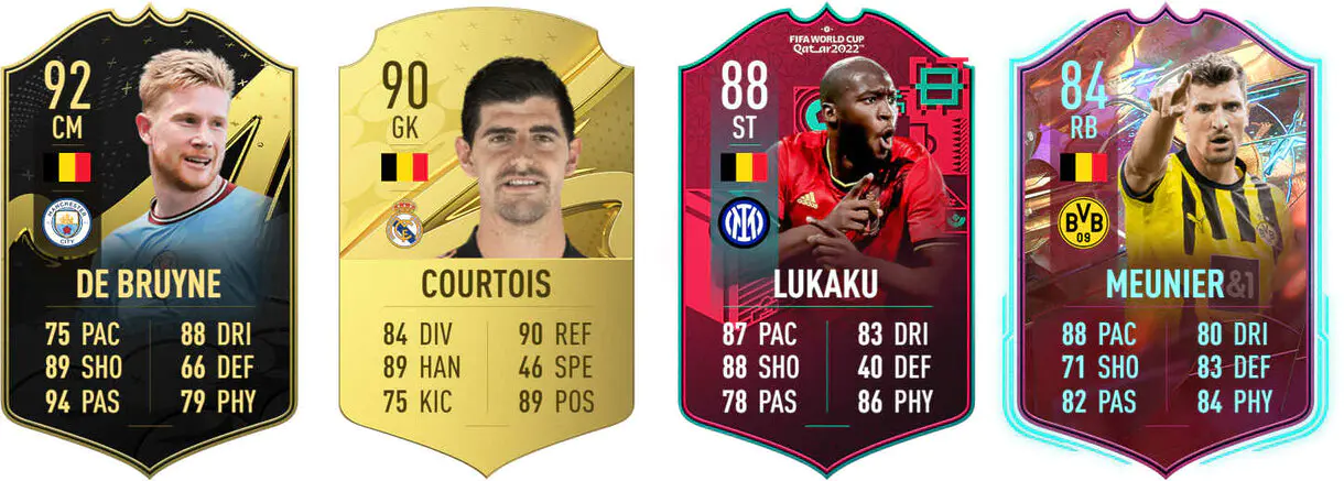 Cartas competitivas Bélgica FIFA 23 Ultimate Team