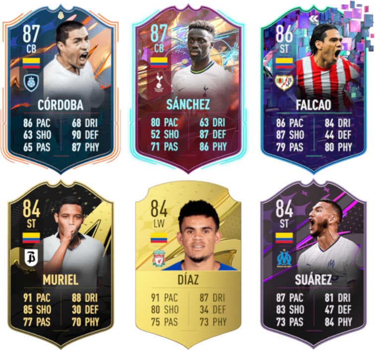 Cartas usables Colombia FIFA 23 Ultimate Team
