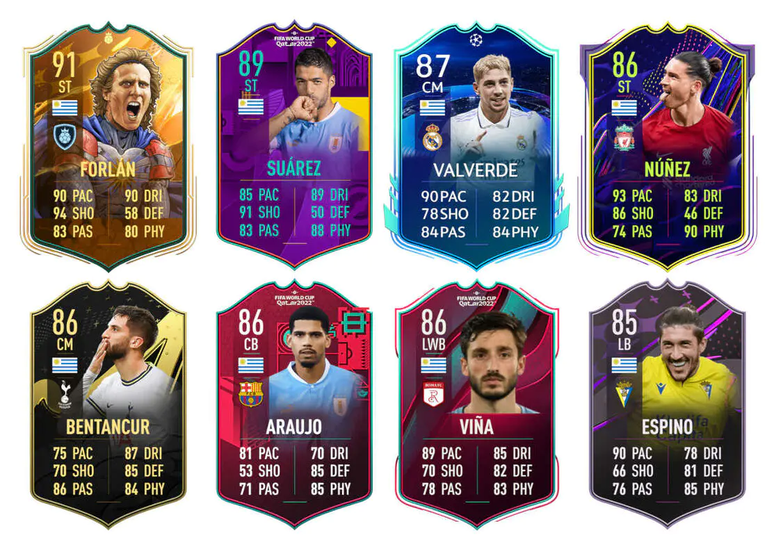 Cartas competitivas Uruguay FIFA 23 Ultimate Team