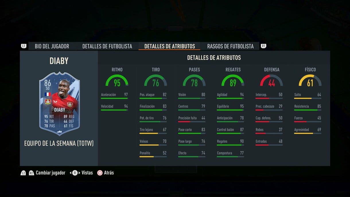 Stats in game Diaby IF FIFA 23 Ultimate Team