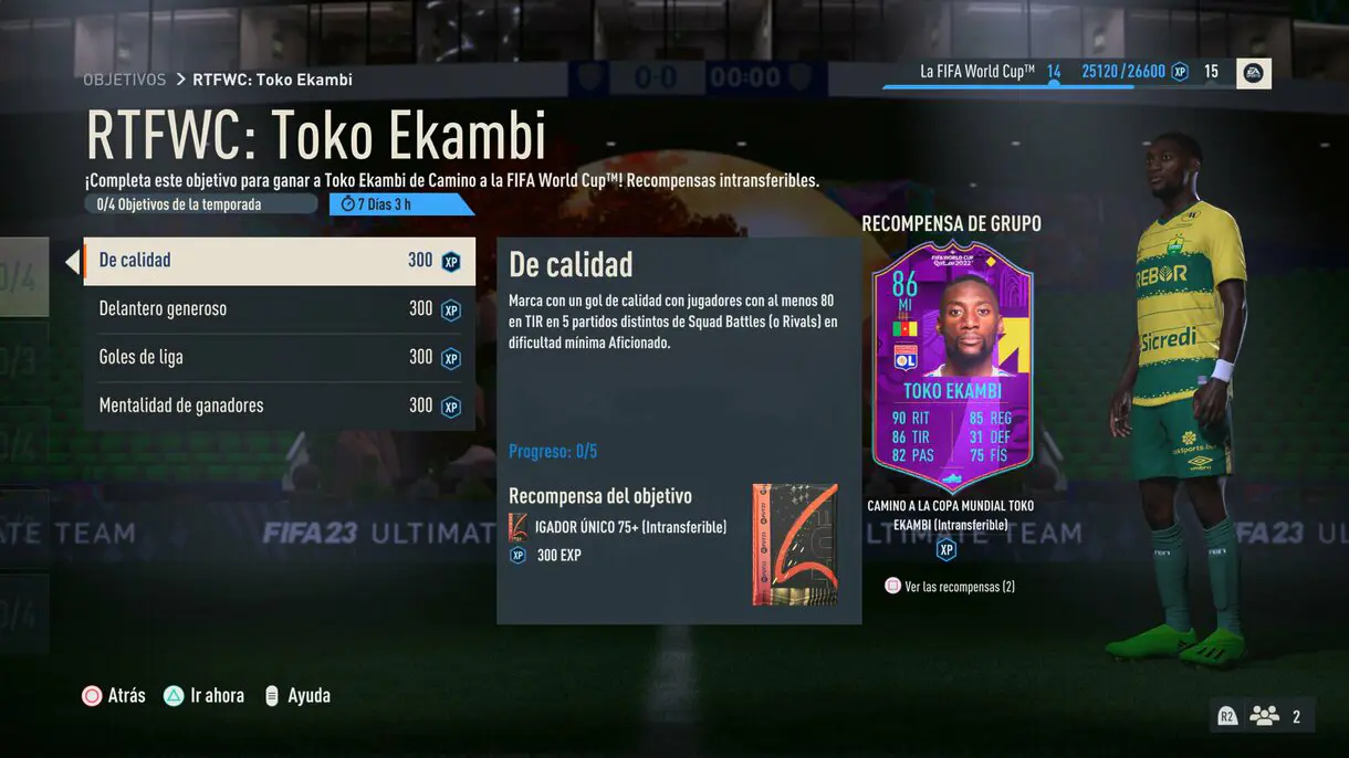 Objetivos Ekambi RTFWC FIFA 23 Ultimate Team