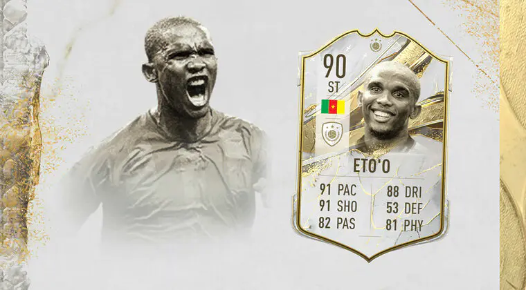 Imagen de FIFA 23: Samuel Eto'o Icono Medio está disponible en SBC y esto piden por él