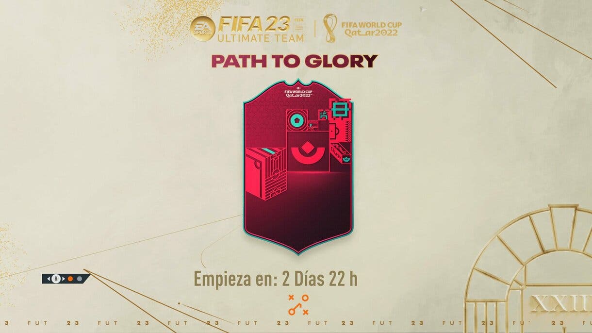 Pantalla de carga anunciando el evento Path to Glory de FIFA 23 Ultimate Team