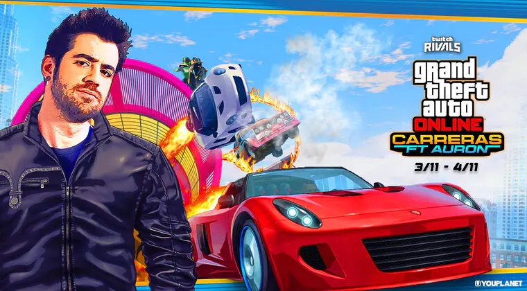 Imagen de Carreras de GTA V de Auron: Horario y participantes del Twitch Rivals