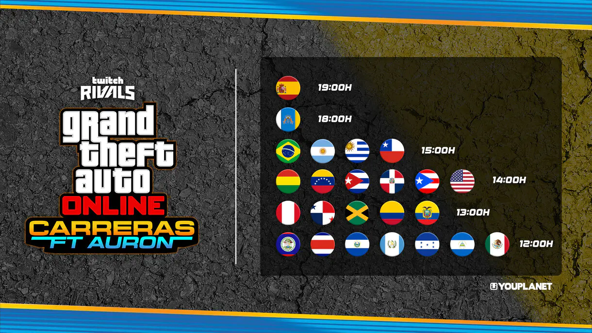 horario carrera gta auron
