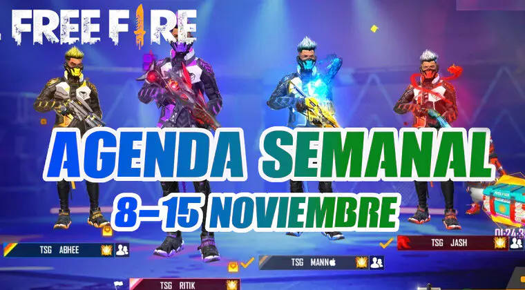 Imagen de Agenda semanal de Free Fire (8 a 15 noviembre) y las novedades que llegan al juego