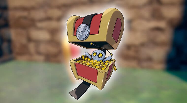 Imagen de Gimmighoul, el Pokémon Cofre, es la nueva criatura que llegará a Pokémon Escarlata y Púrpura