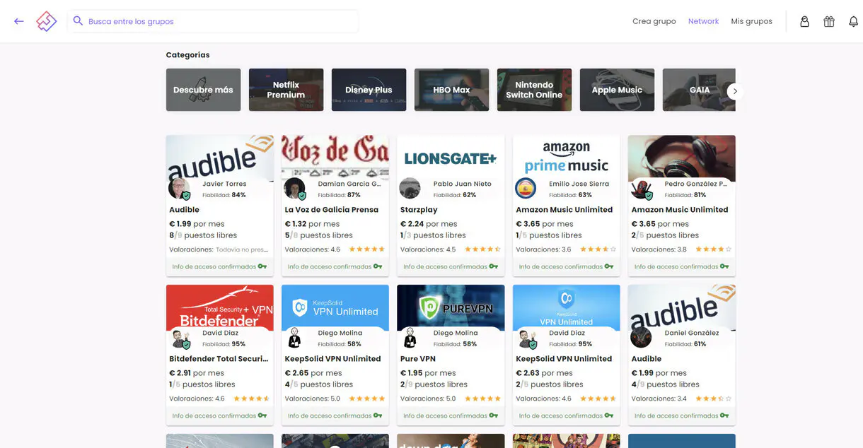 Comparte tu cuenta de streaming con Together Price