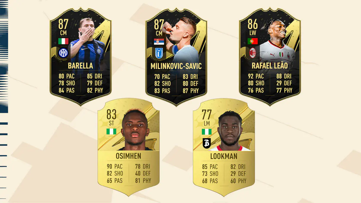 Mejores cartas hasta la fecha de los cinco nominados al POTM de la Serie A octubre FIFA 23 Ultimate Team