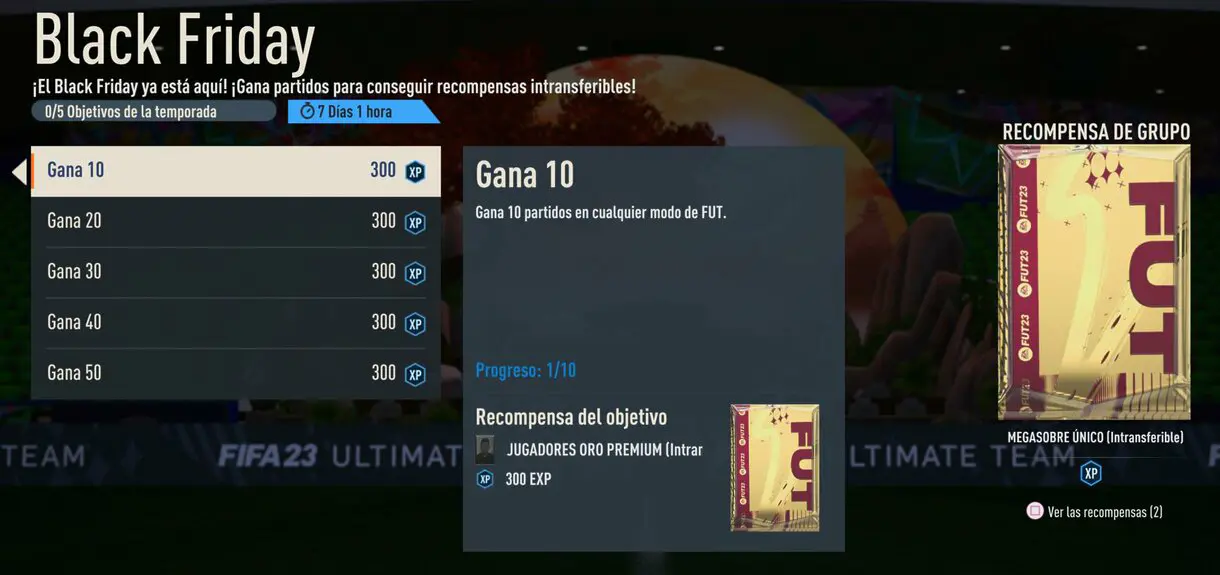Objetivos Black Friday FIFA 23 Ultimate Team
