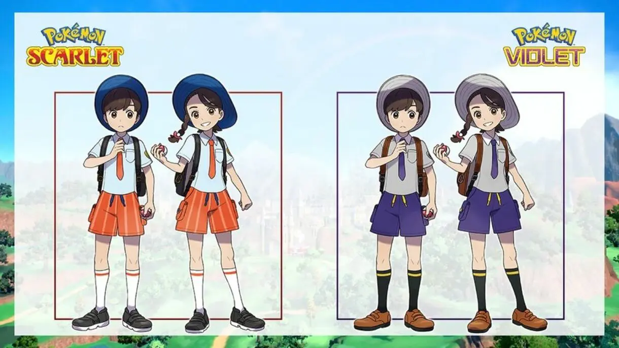 Pokemon Escarlata y Purpura uniformes
