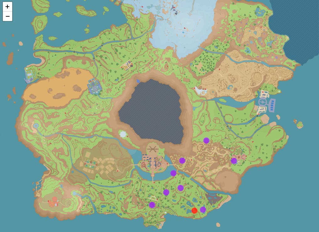 pokemon estacas moradas mapa