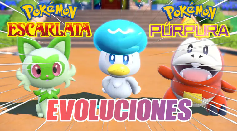 Imagen de Pokémon Escarlata y Púrpura: estas son las evoluciones de los iniciales y a qué nivel lo hacen