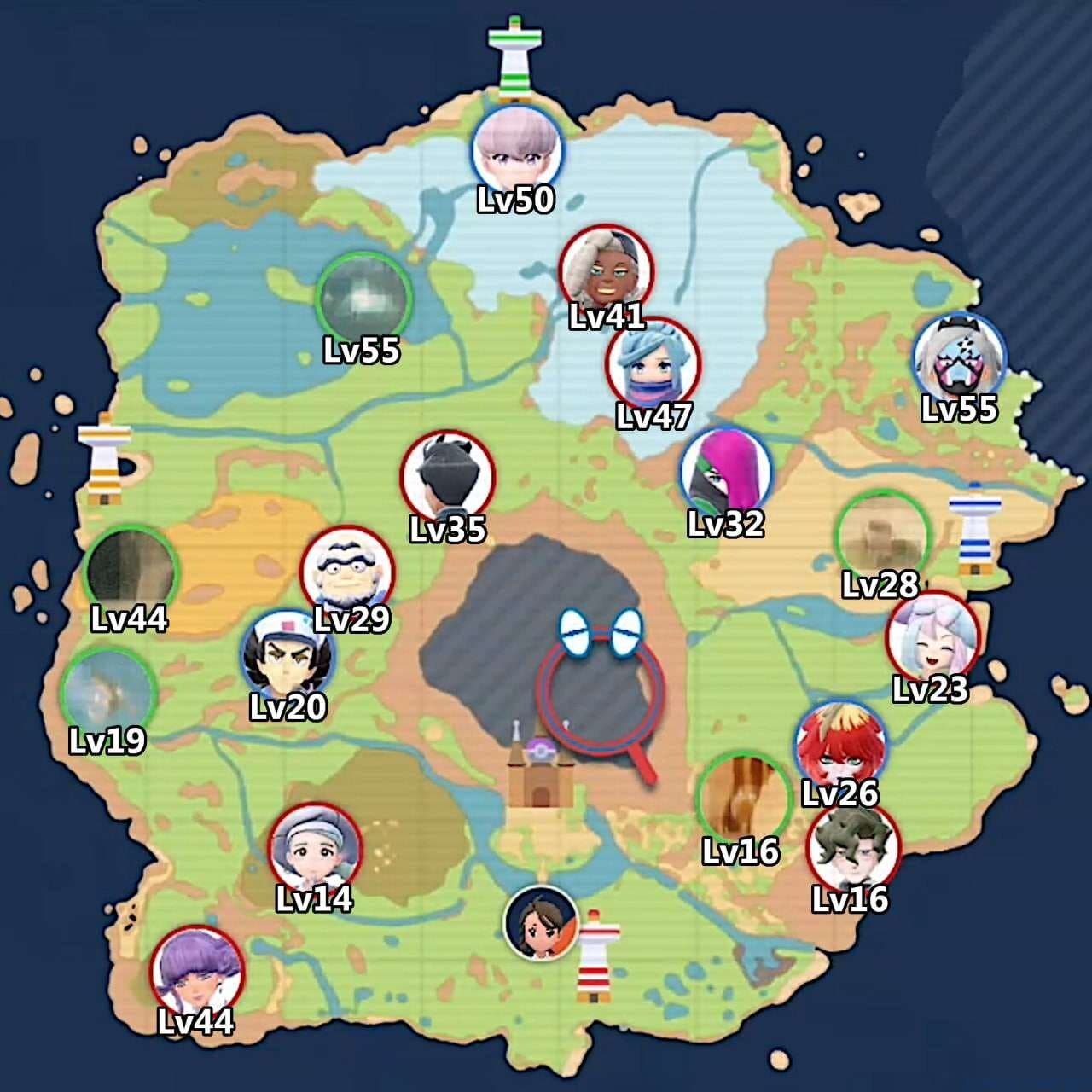 Orden recomendado a seguir por el mapa de Pokémon Escarlata y