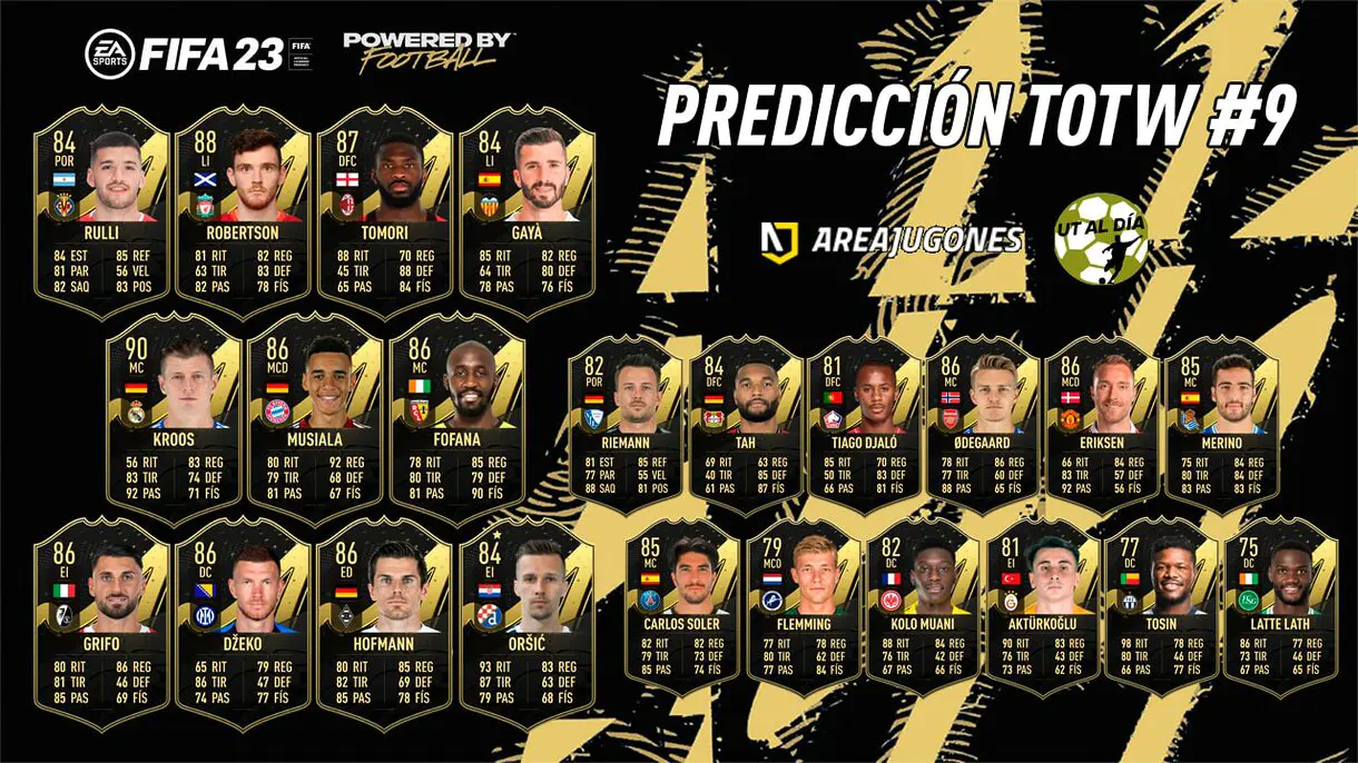 FIFA 23 Ultimate Team Predicción Equipo de la Semana TOTW 9