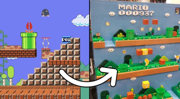 Imagen de Fan de Super Mario Bros. recrea el Reino Champiñón con piezas LEGO, ¡y tiene movimiento!