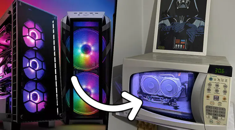Imagen de ¿No tienes caja para tu PC? A lo mejor un microondas no te viene mal
