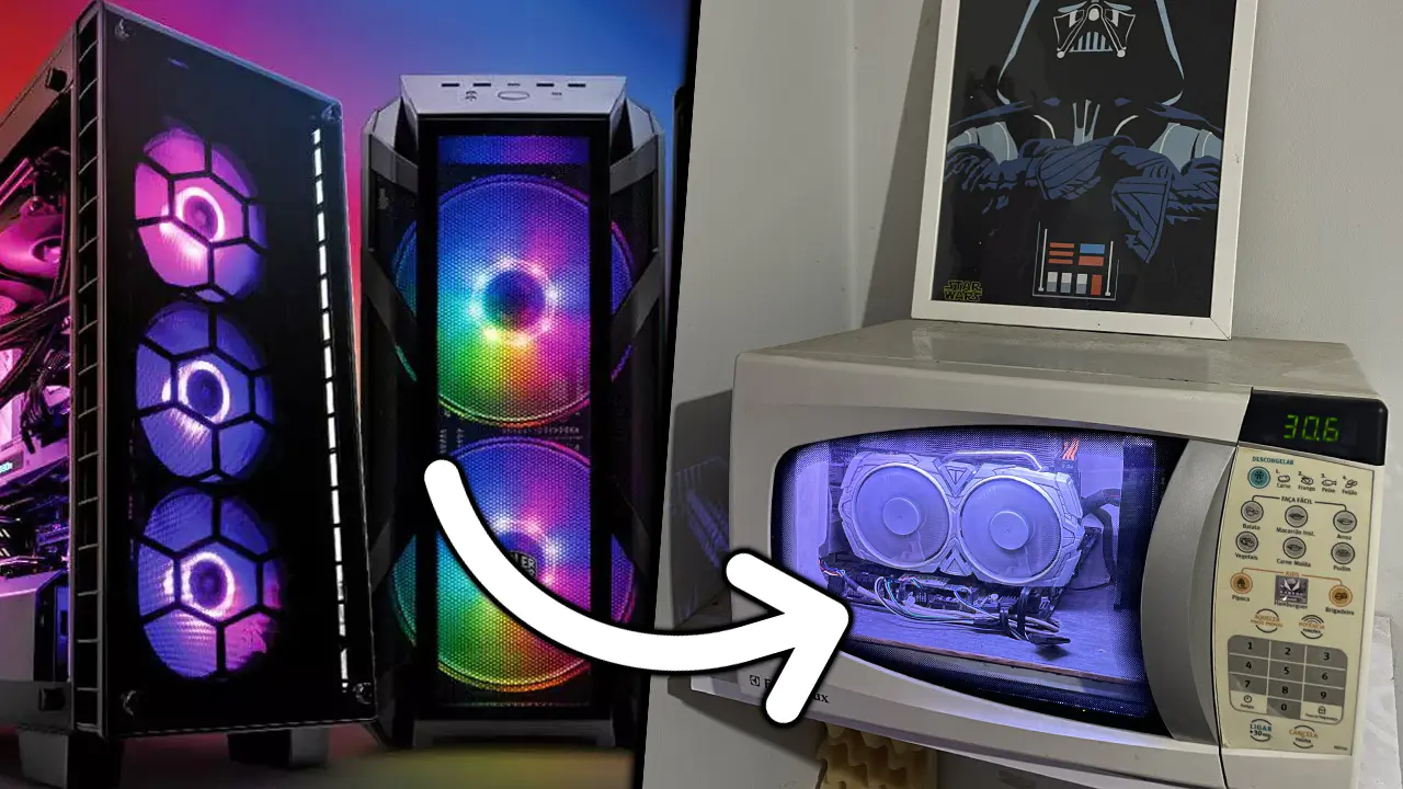 Un PC en un microondas