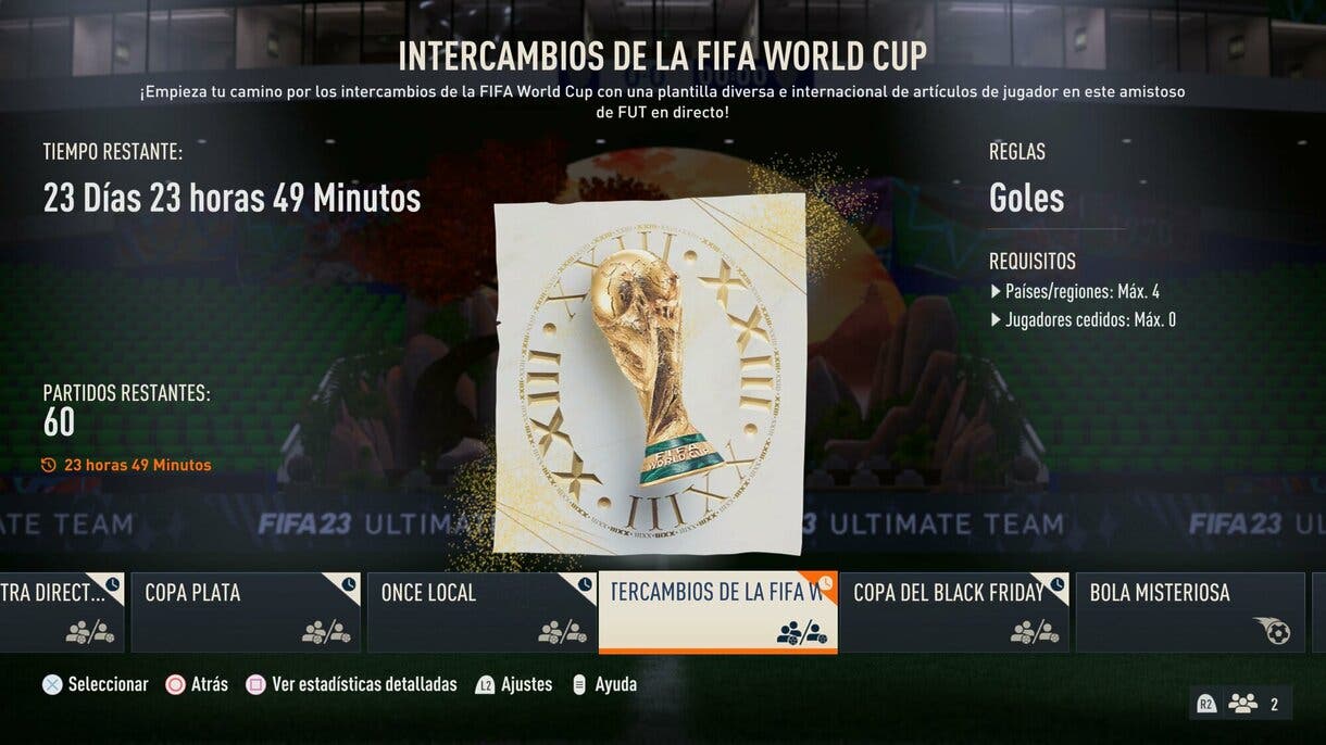 Torneo online Intercambios de la FIFA World Cup FIFA 23 Ultimate Team