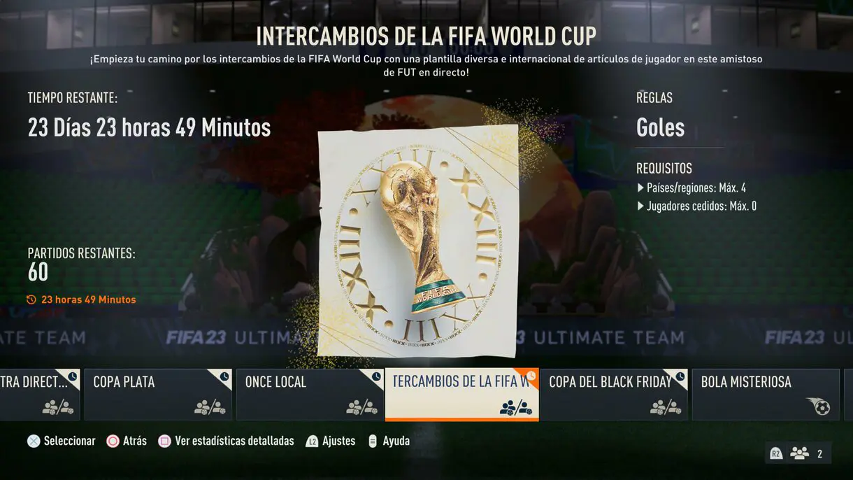 Torneo online Intercambios de la FIFA World Cup FIFA 23 Ultimate Team